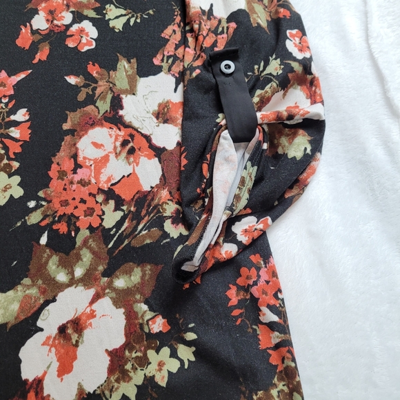 Faith And Joy Los Angeles Women's Floral HighLow 3/4 Sleeve Size 2XL Top - Picture 7 of 9